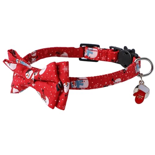 Katzenhalsband mit Fliege für Weihnachten, verstellbar, mit Glöckchen, lustig und festlich für Halloween und Weihnachten, ideal für Kätzchen und Katzen Katzenhalsband mit Fliege für Weihnachten, verstellbar, mit Glöckchen, lustig und festlich für Halloween und Weihnachten, ideal für Kätzchen und Katzen von Chienc
