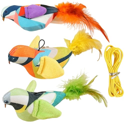 Katzenspielzeug Vogel | Simulierter Klang Vogelspielzeug - Realistisches interaktives Indoor-Katzenspielzeug mit Vogelgeräuschen Katzenspielzeug Vogel | Simulierter Klang Vogelspielzeug - Realistisches interaktives Indoor-Katzenspielzeug mit Vogelgeräuschen von Chienc