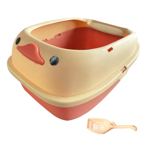 Offene Katzentoilette – ideal für Indoor-Katzen, große Katzentoilette mit Schaufel, hochseitiger Behälter für Hundekote, geeignet für kleine, mittelgroße und große Katzen von Chienc