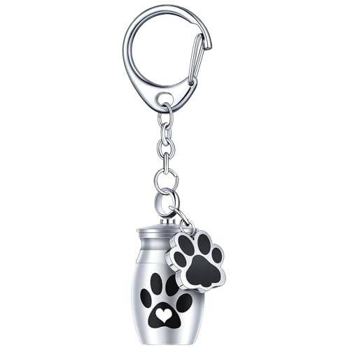 Schlüsselanhänger aus Asche für Hunde, mit Pfotenabdruck, Schmuck für Katzen und Hunde, Andenken für Haustiere und Kätzchen Schlüsselanhänger aus Asche für Hunde, mit Pfotenabdruck, Schmuck für Katzen und Hunde, Andenken für Haustiere und Kätzchen von Chienc