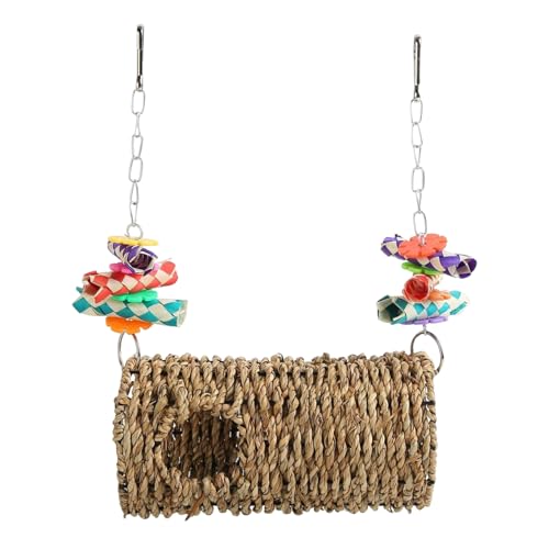 Seegras Vogelhaus & Papageienzelt Hängematte Spielzeug - Kuschelspielzeug mit abgerundeten Formen für Kanarienvögel, Hamster, Chinchillas, Schwarzvögel Seegras Vogelhaus & Papageienzelt Hängematte Spielzeug - Kuschelspielzeug mit abgerundeten Formen für Kanarienvögel, Hamster, Chinchillas, Schwarzvögel von Chienc
