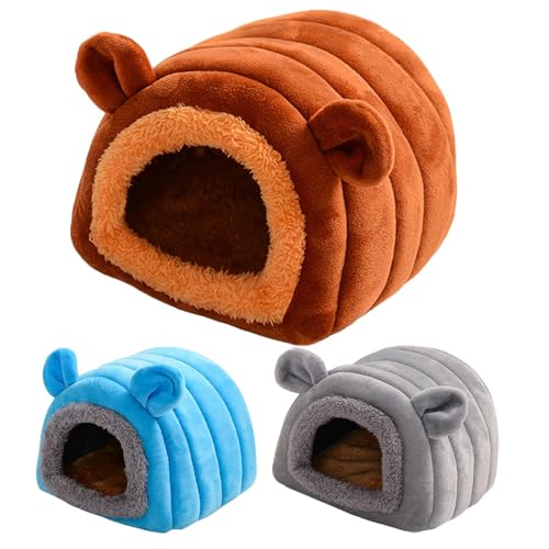 Warmes Hamsternest - Weiche Schlafhöhle für kleine Haustiere | Gemütliches Bett für Frettchen, Papageien & Igel von Chienc