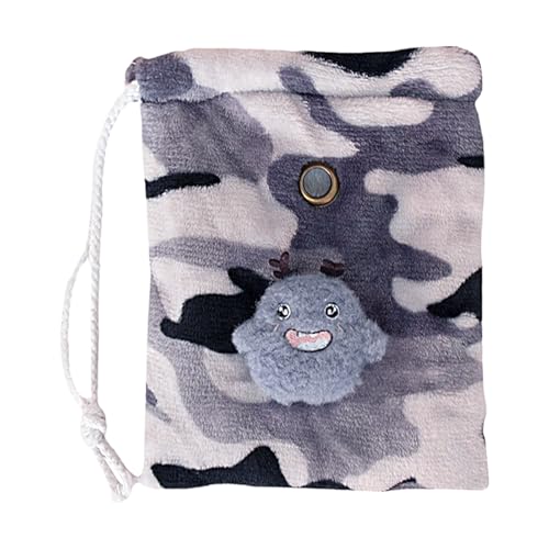 Zwerghamster Schlafsack - Flanell Tunnelzugtasche | Warmes Trägerbett für Mäuse, Eichhörnchen & Kleintiere von Chienc