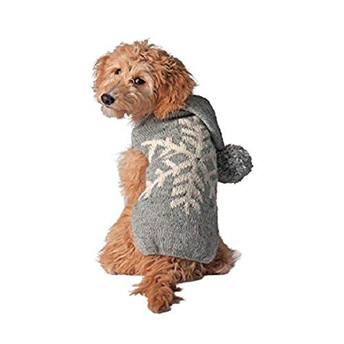 Chilly Dog Alpaca Snowflake Sweater for Dogs, X-Small, Grey (2002114) von Chilly Dog