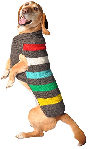 Chilly Dog Streifen Pullover, klein, anthrazit von Chilly Dog
