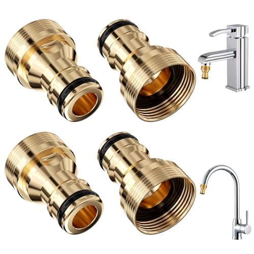 Chiluxendo 4 Stück Wasserhahn Adapter Gartenschlauch, Schlauchanschluss Wasserhahn, Schlauchadapter Wasserhahn,Wasserhahnanschluss Gartenschlauch, universal-wasserhahnanschluss für Haus, Waschmaschine Chiluxendo 4 Stück Wasserhahn Adapter Gartenschlauch, Schlauchanschluss Wasserhahn, Schlauchadapter Wasserhahn,Wasserhahnanschluss Gartenschlauch, universal-wasserhahnanschluss für Haus, Waschmaschine von Chiluxendo