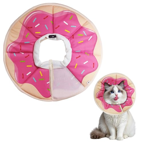 Halskrause Katze,Einstellbarer Halskrause Katze Halsband,Wiederherstellung Halsband Weich Kragen Cone Nach Operation und Verletzungen für Welpen, Kleine Hunde und Katzen (M) von Chingcoo