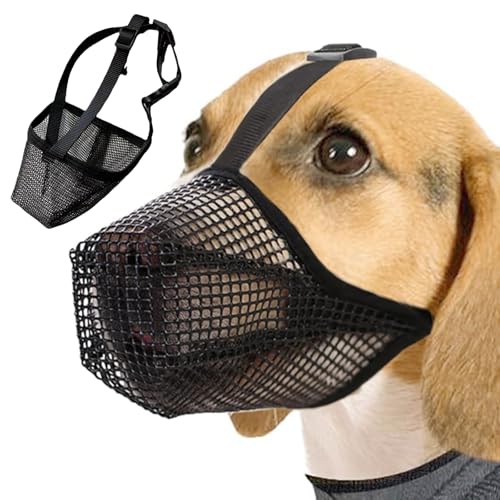 Maulkorb Atmungsverstellbarer, Hochfeste Polyesterfaser, 4 Wege Verstellung, maulkorb kleine Hunde, maulkorb mittlere Hunde(XL) von Chingcoo