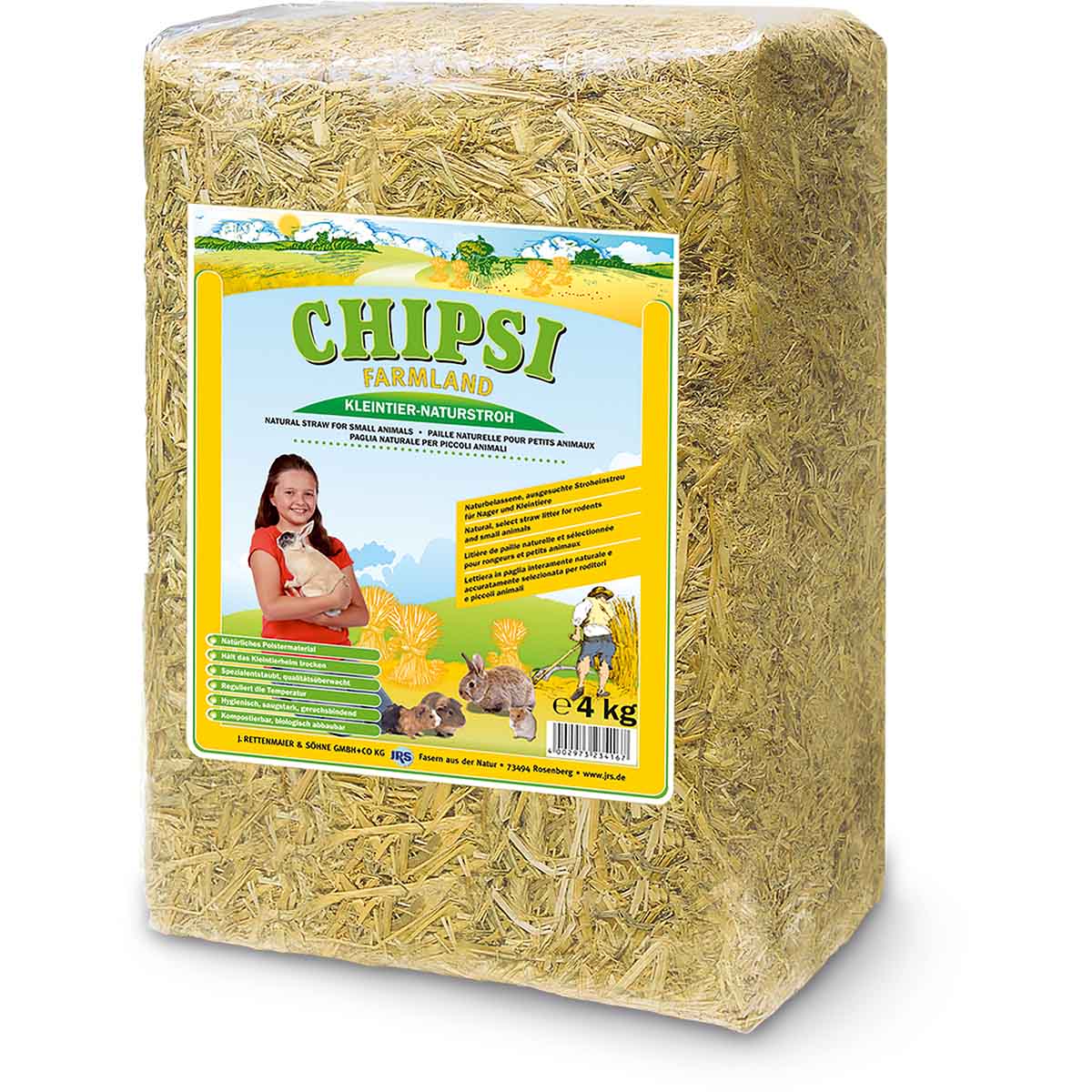 Chipsi Kleintiereinstreu Farmland Naturstroh 4kg von Chipsi