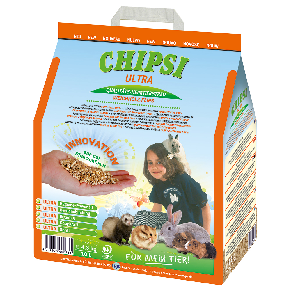 Chipsi Ultra Heimtierstreu - 10 Liter (4,5 kg) von Chipsi