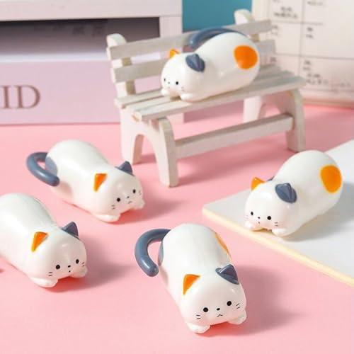 Clockwork Kitten Movable Toy, 1PC Clockwork Rolling Cat, Clockwork Tumbling Kitten Manual Winding Stress Relief Toy, Windup Kitten Stress Relief Toys, Cute Miniature Cats Landscape Cats Figures von Chiusuet