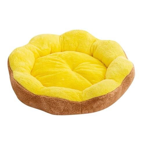 Hunde- und Katzenbett, weiches Plüsch, klein, niedlich und gemütlich, pastellrosa Blume, geeignet für Waschmaschine und Trockner, 50,8 cm von Chiusuet