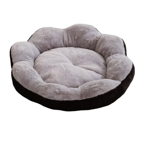 Hunde- und Katzenbett, weiches Plüsch, klein, niedlich und gemütlich, pastellrosa Blume, geeignet für Waschmaschine und Trockner, 50,8 cm von Chiusuet