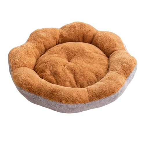 Hunde- und Katzenbett, weiches Plüsch, klein, niedlich und gemütlich, pastellrosa Blume, geeignet für Waschmaschine und Trockner, 50,8 cm von Chiusuet