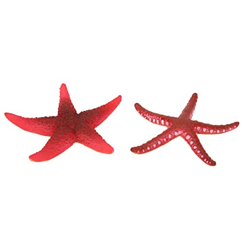 Chiyyak 2pcs Aquariumschmuck Simulierte Leuchtende Seestern Weiche und Flexible Fischtankdekoration Lebensechtiger Hitzebeständiger Aquariumdekoration von Chiyyak