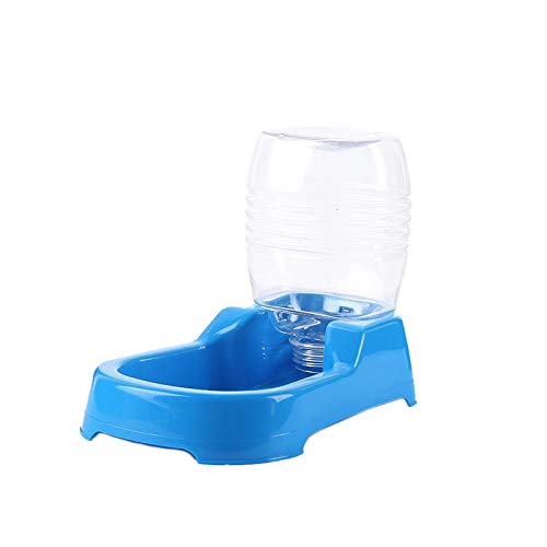 Chnegral 500 ml Hunde-Wasserflasche für Kätzchen, Trinkbrunnen, automatisch, langsamer Wasserspender, Kunststoff, Reise (blau) von Chnegral