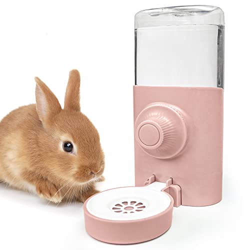 Chngeary Auslaufsichere Meerschweinchen-Wasserflasche, automatische Wasserfüllung, Kaninchen-Wasserflasche für Hamster, Hasen, Katzen. Einfach zu bedienen, zu installieren und zu reinigen (Pink) von Chngeary
