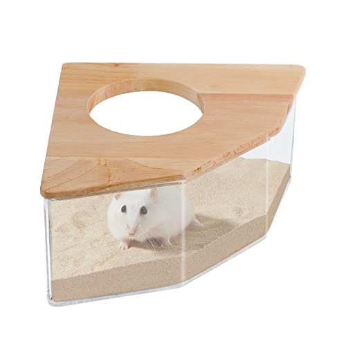 Chngeary Hamster-Sand-Badewannenbox, groß, transparenter Acryl-Sand-Badebehälter & Hamster, Badezimmer, Haus und Zubehör für Hamster, Rennmäuse, Lemming... (Bereich) von Chngeary
