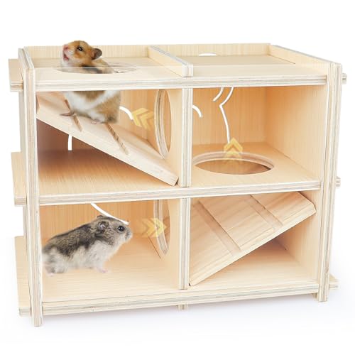 Chngeary Hamster-Spielzeug-Abenteuerbox, mehrere Kammern, sichtbares Hamsterhaus mit Tunnel, erfüllt die Natur aller Arten und Größen von Hamstern, Ratten, kleinen Haustieren, Nagetieren (S) von Chngeary