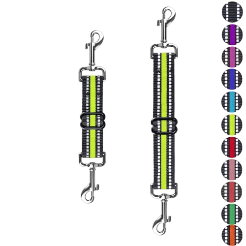 Sicherheitsclip für Hundehalsbänder, Sicherheitsclip, verstellbar, reflektierend, Sicherheitsclip für Hundeleine, Sicherheitsclip für Krappenklammer, Haustierhalsband, Geschirr, Verbindungsstück, von Chngna