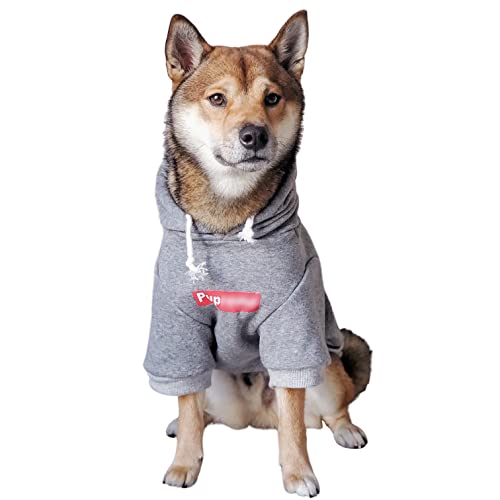 ChoChoCho Hunde-Kapuzenpullover für Hunde, Katzen, stylisches Streetwear-Sweatshirt, Grau von ChoChoCho