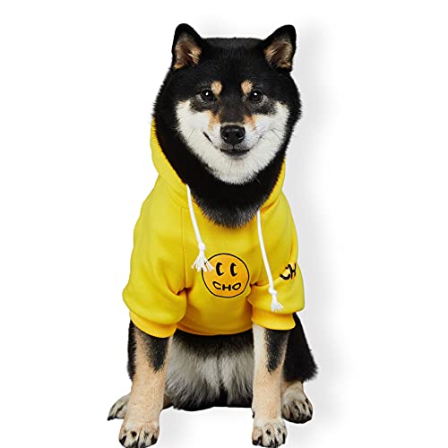 ChoChoCho Smiley Face Dog Hoodie, Smiley Face Dog Sweater, Stylish Dog Clothes, Cotton Sweatshirt for Dogs and Puppies, Fashion Outfit for Dogs Cats Puppy Small Medium Large von ChoChoCho