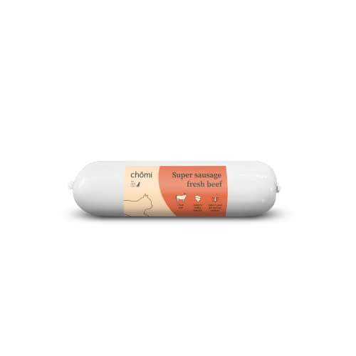 Chōmi Cat Super Sausage Fresh Beef 8-er Pack | (200g x 8) Katzenfutter | Nassfutter | Rindfleischwurst für Katzen | Nassfutter für Katzen | Senior | Getreide- und konservierungsmittelfrei | Mit Algen von Chomi