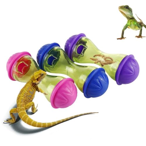 Chordobe Reptilien-Futterspielzeug für Reptilien, Bartdrache und Eidechse, Gecko, Kleintiere, Tankzubehör, Dekoration, 3 Stück von Chordobe