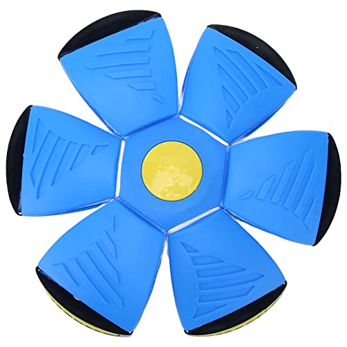 Flying Saucer Ball Dekompression Veränderbare Form Haustier Hund Spielzeug mit Coolen Lichtern Eltern-Kind-Interaktion Blau von Chrees
