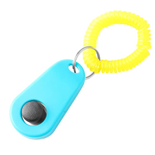 Hundetraining Clicker Interaktiver, Quietschender, Komfortabler Universal-Trainings-Clicker-Ring für Hunde und Katzen (Himmelblau) von Chrees