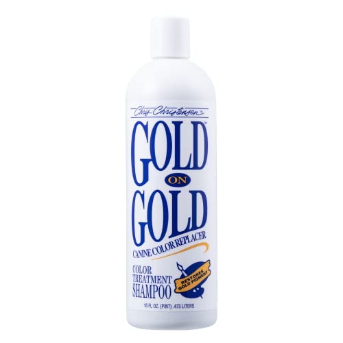 Chris Christensen Gold on Gold Shampoo - Hundeshampoo für strahlendes Fell und glänzende Ergebnisse, 473ml von Chris Christensen