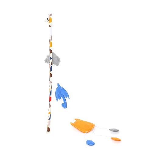 Christol Quastenspielzeug Schönes Katzenspielzeug, lustige Simulationsquaste mit Glöckchen, lustiges Übungs-Teaser-Stäbchenspielzeug zum Spielen mit Kätzchen – Quastenstab von Christol