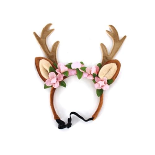 Halloween Haustier Rentier Stirnband Niedliches Geweih Stirnband Für Hunde Katzen Verkleidungszubehör Schönes Karnevals Winter Haarband Hunde Rentier Stirnband Rentier Geweih Stirnband Für Hunde von Christol