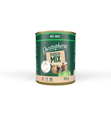 Christopherus Fleischmix, Mit Ente, Vollnahrung für Hunde, Nassfutter, 6 x 800 g Christopherus Fleischmix, Mit Ente, Vollnahrung für Hunde, Nassfutter, 6 x 800 g von Christopherus