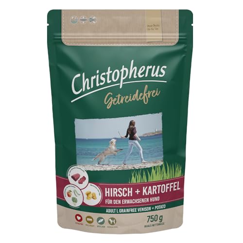 Christopherus Getreidefrei - Hirsch + Kartoffel - Erwachsener Hund 750g von Christopherus