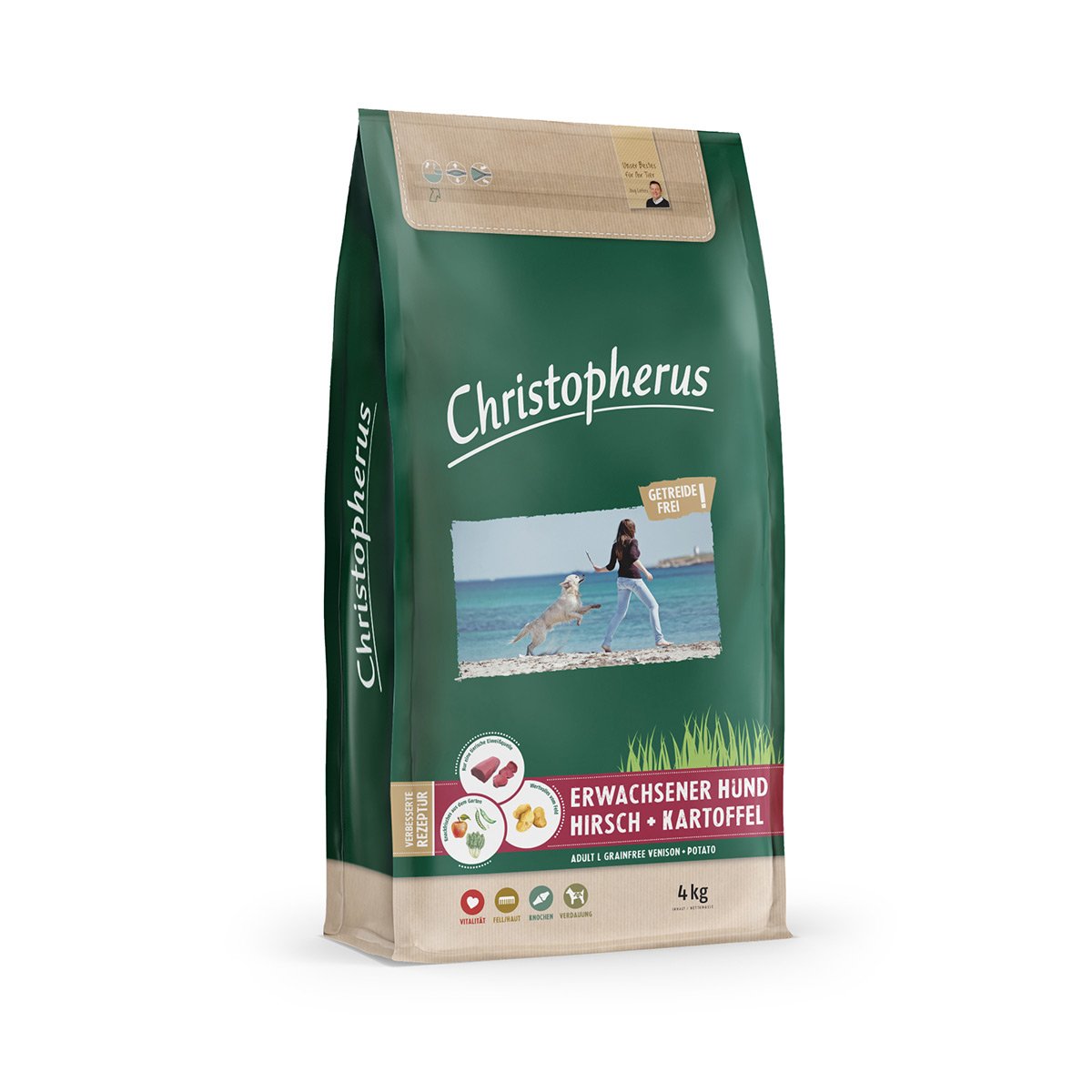 Christopherus Getreidefrei Hirsch und Kartoffel 4kg Christopherus Getreidefrei Hirsch und Kartoffel 4kg von Christopherus