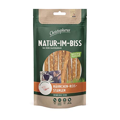 Christopherus Hähnchen-Reis-Stangen | 12 x 70g Hundesnack von Christopherus