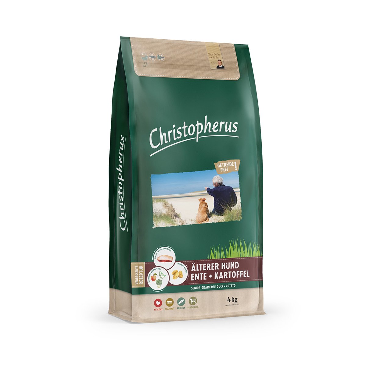 Christopherus Hundefutter Getreidefrei Ente + Kartoffel Senior 4kg Christopherus Hundefutter Getreidefrei Ente + Kartoffel Senior 4kg von Christopherus