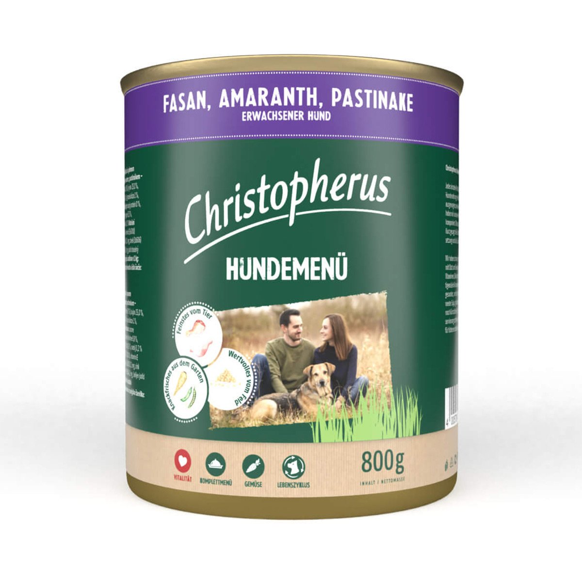 Christopherus Hundemenü mit Fasan, Amaranth und Pastinake 12x800g Christopherus Hundemenü mit Fasan, Amaranth und Pastinake 12x800g von Christopherus