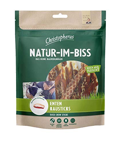 Christopherus Kausticks für Hunde, Enten Kausticks, Warmluftgetrocknet, Natur-Im-Biss, 300 g von Christopherus