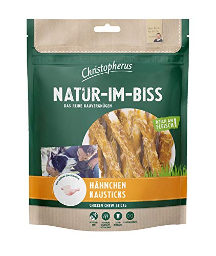 Christopherus Kausticks für Hunde, Hähnchen Kausticks, Warmluftgetrocknet, Natur-Im-Biss, 300 g von Christopherus