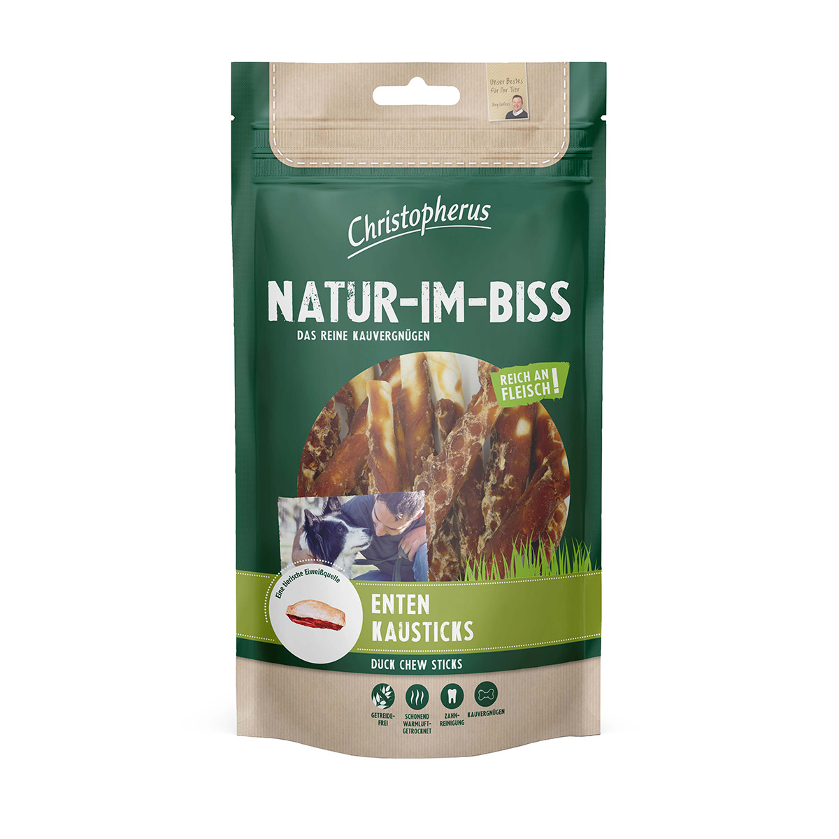 Christopherus - Natur-Im-Biss Enten-Kausticks 3x70g von Christopherus