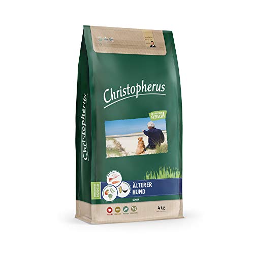 Christopherus Senior, Vollnahrung für den älteren Hund ab dem 6. Lebensjahr, Trockenfutter, Geflügel, Lamm, Ei, Reis, Krokettengröße ca. 1 cm, Älterer Hund, 4 kg Christopherus Senior, Vollnahrung für den älteren Hund ab dem 6. Lebensjahr, Trockenfutter, Geflügel, Lamm, Ei, Reis, Krokettengröße ca. 1 cm, Älterer Hund, 4 kg von Christopherus