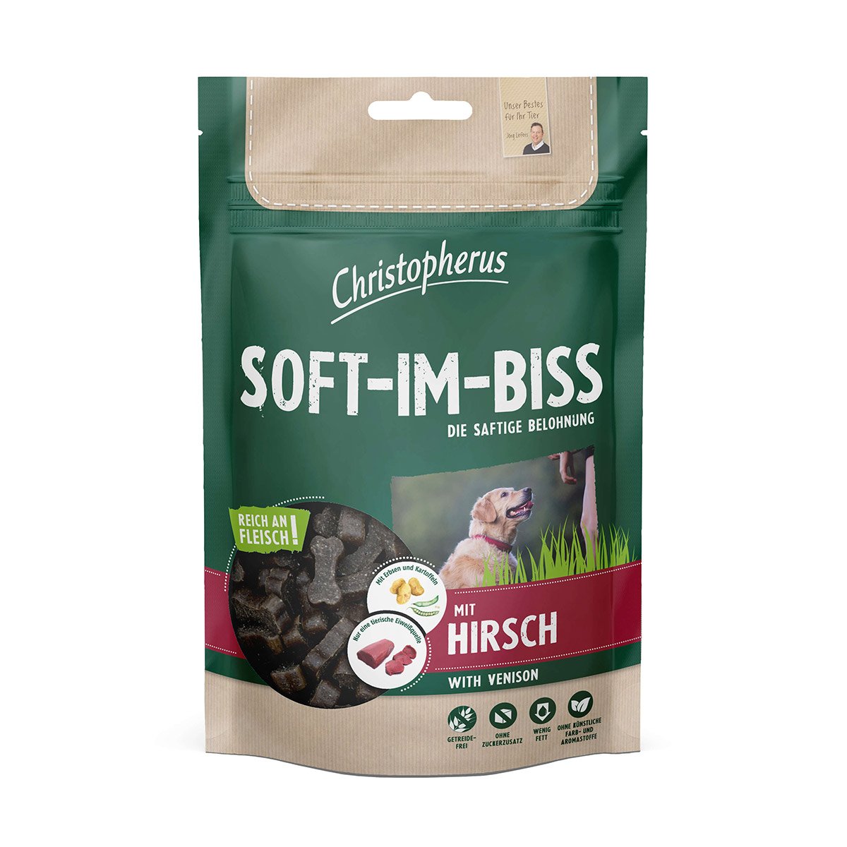 Christopherus Snacks Soft-Im-Biss Mit Hirsch 6x125g von Christopherus