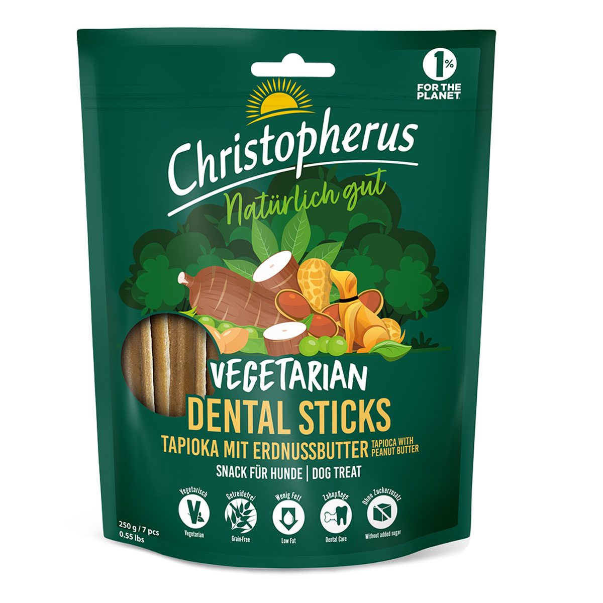 Christopherus Vegetarian - Dental Stick - Tapioka mit Erdnussbutter 250g Christopherus Vegetarian - Dental Stick - Tapioka mit Erdnussbutter 250g von Christopherus