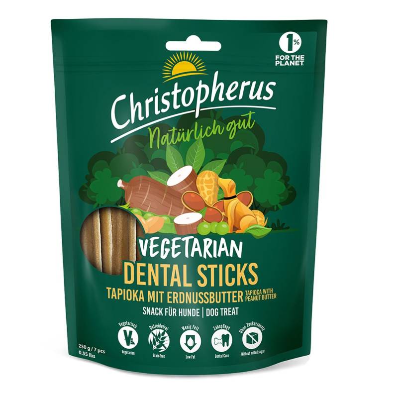 Christopherus Vegetarian - Dental Stick - Tapioka mit Erdnussbutter 250g von Christopherus