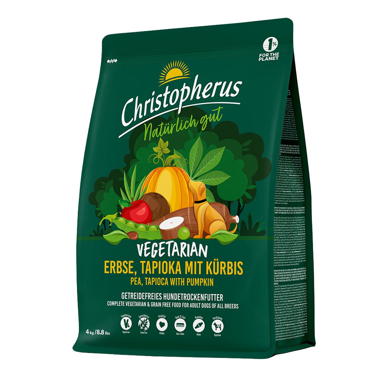 Christopherus Vegetarian - Erbse, Tapioka mit Kürbis 4kg Christopherus Vegetarian - Erbse, Tapioka mit Kürbis 4kg von Christopherus