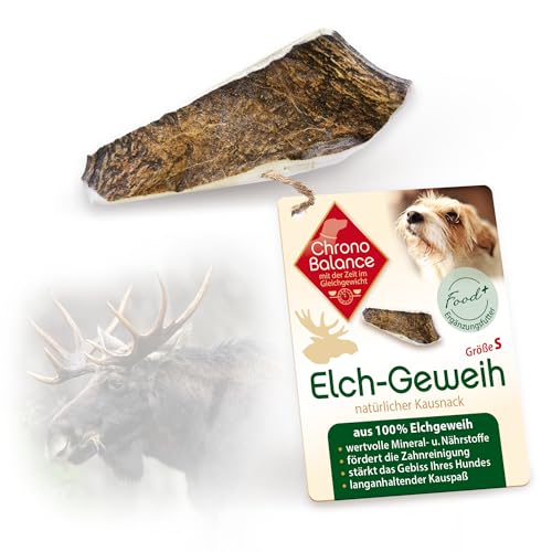 ChronoBalance® Premium Elch Geweih Snack für Hunde: Natürlicher Kauspaß ohne Zusätze - perfekt zur Zahnpflege und Stressabbau für Ihren Liebling M von ChronoBalance