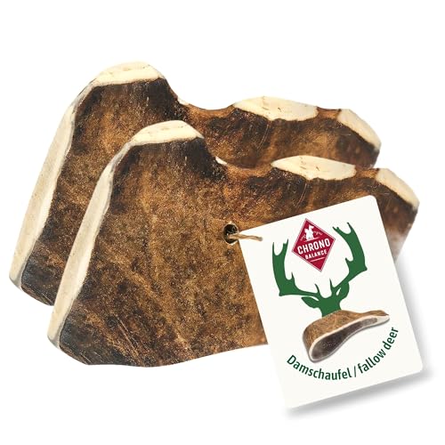 ChronoBalance® S Damwild Hirschgeweih für Hunde Kauspielzeug: 100% Hirschgeweih echt Hundespielzeug zur Zahnpflege, Hunde Kauartikel, Kausnack Hund mit Mineralstoffen & Nährstoffen, S (2er Set) von ChronoBalance