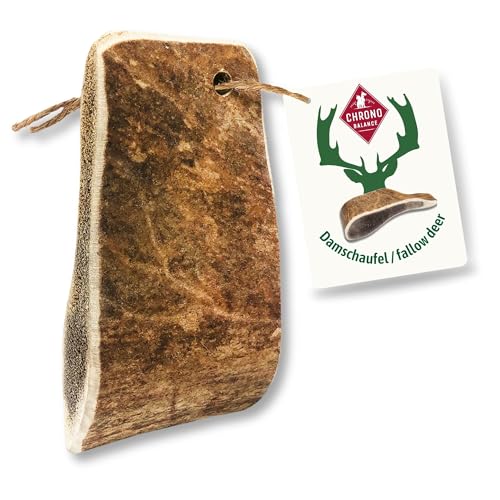 ChronoBalance® XS Damwild Hirschgeweih für Hunde Kauspielzeug: 100% Hirschgeweih echt Hundespielzeug zur Zahnpflege, Hunde Kauartikel, Kausnack Hund mit Mineralstoffen & Nährstoffen, XS (1er Set) von ChronoBalance